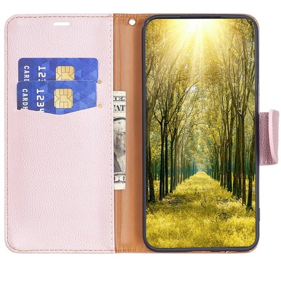Откидной чехол для Samsung Galaxy A05s, Wallet Litchi Leather, синий