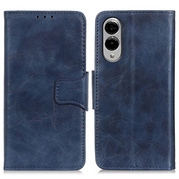 Откидной чехол для Samsung Galaxy S25 Edge, Crazy Horse Wallet, синий