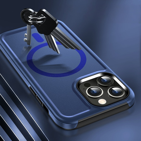 Чехол MagGuard для iPhone 15 Pro Max, MagSafe, синий