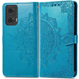 Откидной чехол для Motorola Moto E14, Mandala, синий