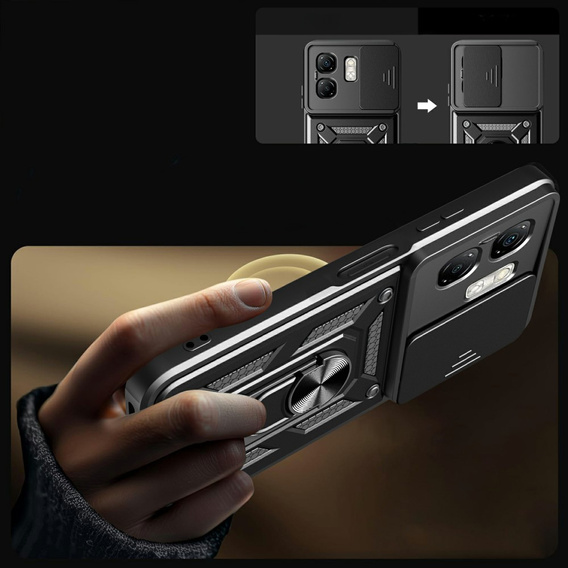 Чехол NOX Camera Slide Infinix Hot 50i 4G, CamShield Slide, чёрный