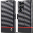 Откидной чехол для Samsung Galaxy S24 Ultra, Carbon LC.IMEEKE, чёрный