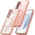 Матовий чохол для iPhone 17 Pro, для MagSafe, напівпрозорий рожевий