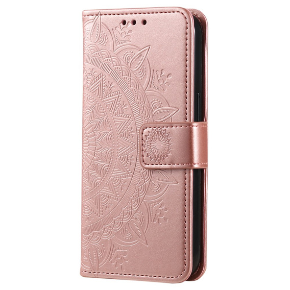 Откидной чехол для Xiaomi Redmi Note 12 4G, Mandala, розовый rose gold