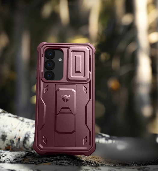 Броньований чохол для Samsung Galaxy S25, Dexnor Full Body (Two Frames), червоний