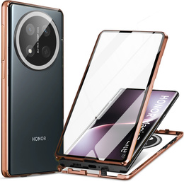 Чехол для Honor Magic 7 Lite, Magnetic Dual Glass, оранжевый