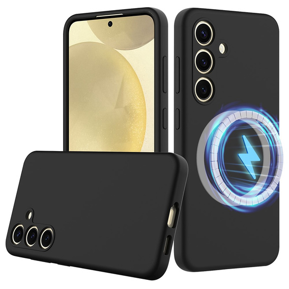 Чехол до Samsung Galaxy S24 FE, Silicone MagSafe, чёрный