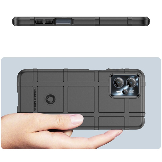 Чехол до Motorola Moto G13 / G23, Rugged Shield, чёрный
