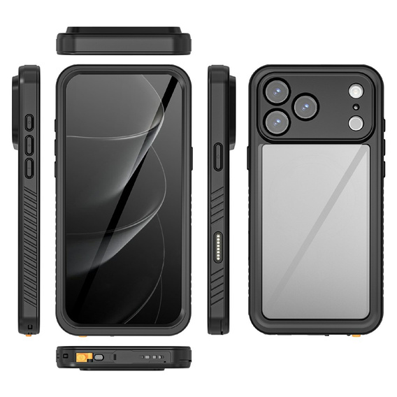 Чохол для iPhone 17 Pro Max, водонепроникний IP68 Redpepper, чорний