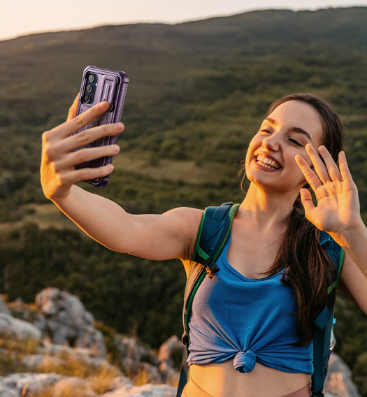 Броньований чохол для Samsung Galaxy A16, Dexnor Full Body (Two Frames), фіолетовий