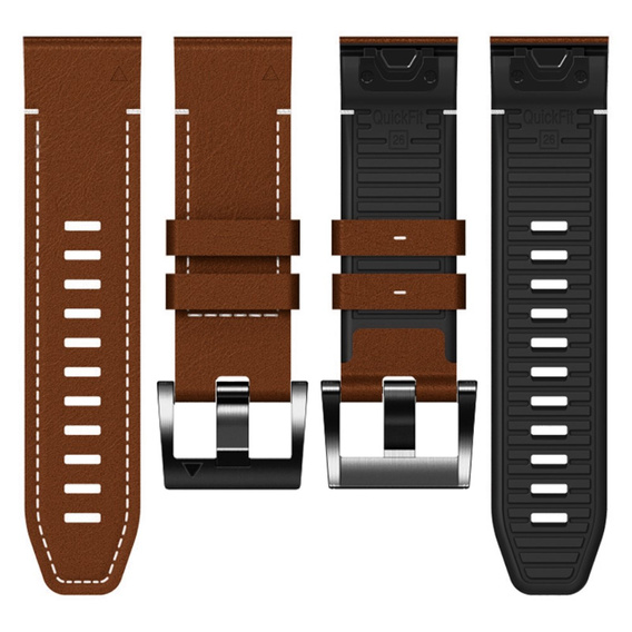Кожаный ремешок Quickfit для часов Garmin Fenix 5X/6X/6X PRO/7X