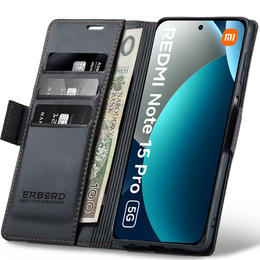 Чохол з клапаном ERBORD Glossy Litchi для Xiaomi Redmi Note 15 Pro 5G