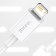 BASEUS Wisdom Kaбель Lightning 1.5M/2.4A (2 sztuki) - White