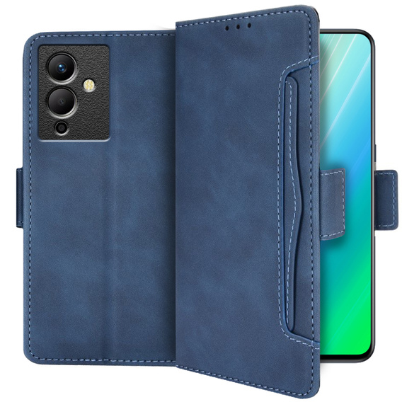 Футляр з клапаном для Infinix Note 12 5G, Card Slot, темно-синій 
