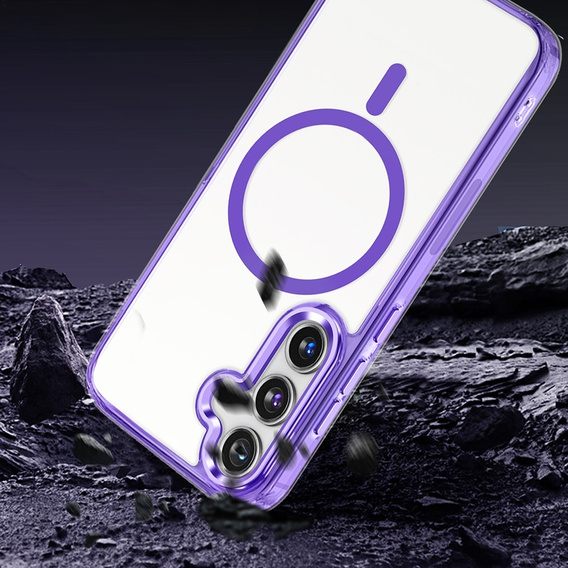 Чохол MagSafe для Samsung Galaxy S24+ Plus, гібридний чохол, фіолетовий