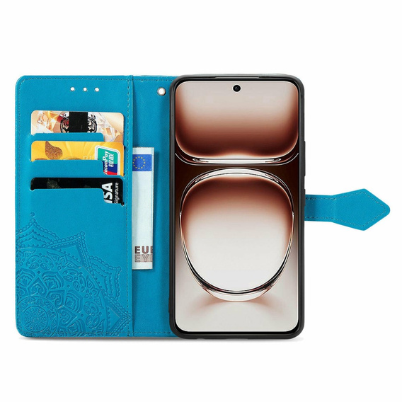 Откидной чехол для Oppo A40 / Oppo A40m, Mandala, синий