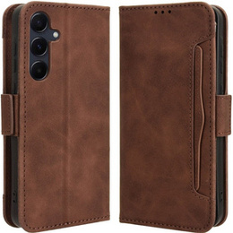 Откидной чехол для Samsung Galaxy A55 5G, Card Slot, коричневый