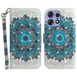 Откидной чехол для Motorola Edge 50 Pro 5G, Wallet, Mandala Flower