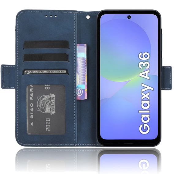 Откидной чехол для Samsung Galaxy A36, Card Slot, темно-синий