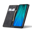 Чехол CASEME для Xiaomi Redmi Note 8 Pro, Leather Wallet Case, чёрный