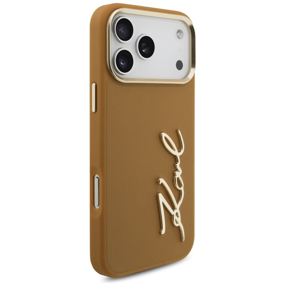 Чехол Karl Lagerfeld Karl Script Logo – с металлическими кнопками для iPhone 17 Pro Max