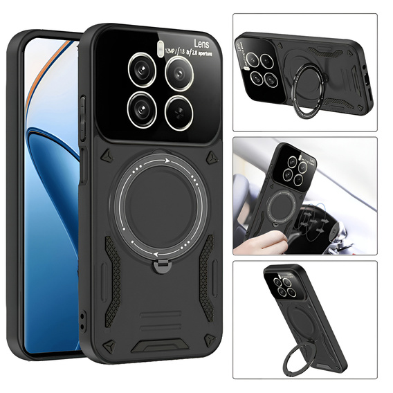 Броньований чохол для Realme 12 Pro 5G / 12 Pro+ 5G, Magnetic Ring, чорний