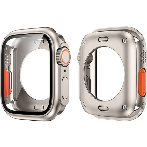 Нейлоновый ремешок до Apple Watch 1/2/3/4/5/6/7/8/SE/ULTRA 42/44/45/49 MM, Black / Orange