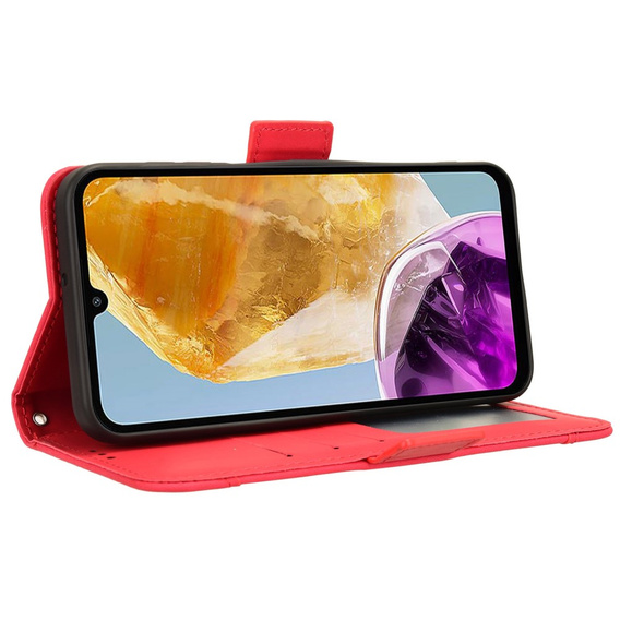 Откидной чехол для Samsung Galaxy M15 5G, Card Slot, красный