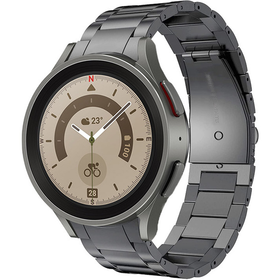Браслет Stainless для  Samsung Galaxy Watch 4/5 - Titanium Grey