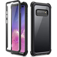 Чoхол до Samsung Galaxy S10 Plus, Dexnor Full Body Rugged, прозорий / чорний