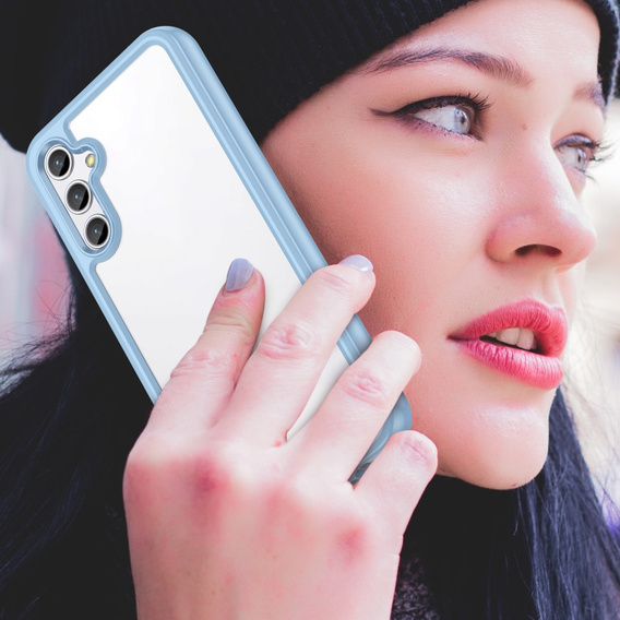 Чoхол до Samsung Galaxy A14 4G/5G, Fusion Hybrid, прозорий / синій