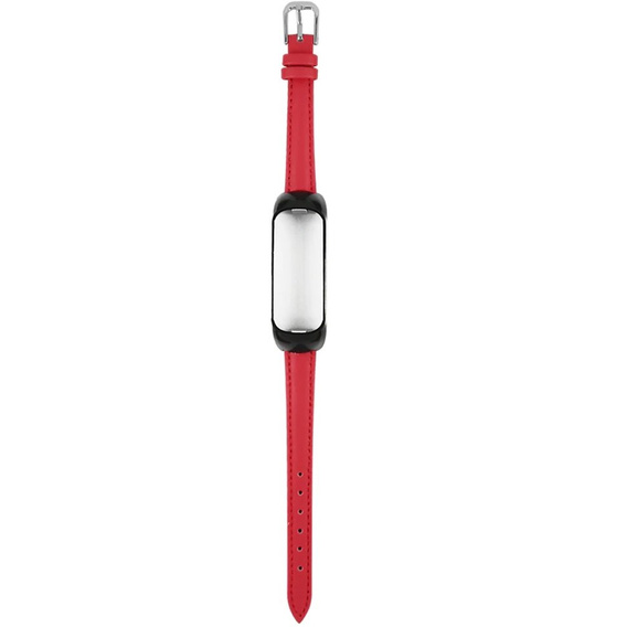 Кожаный ремешок для часов Samsung Galaxy Fit 2 SM-R220, Red