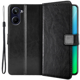 Чохол-фліп для Realme 10 4G, Split Leather, чорний