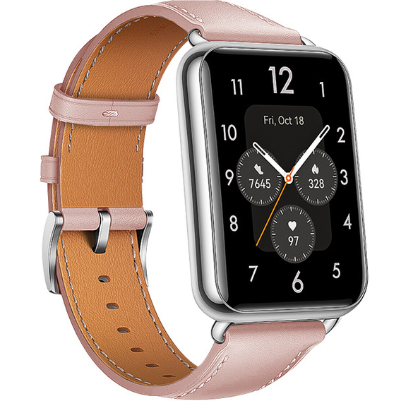 Шкіряний ремінець для годинника Huawei Watch Fit 2, Pink