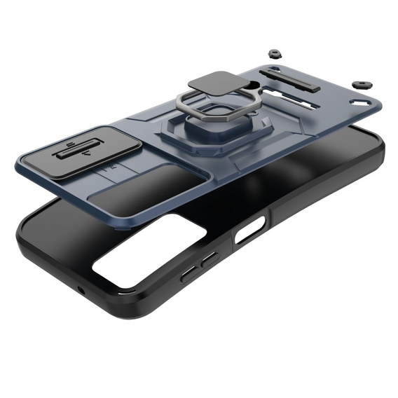 Чехол для Samsung Galaxy M34, KickStand Camera Lens, синий