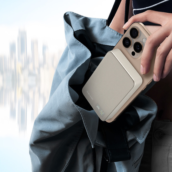 Power Bank 10000mAh Slim 22.5W MagSafe 3-в-1 для iPhone 12-17, AirPods, Apple Watch и смартфонов с индуктивной зарядкой