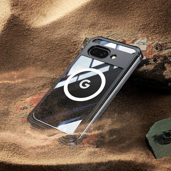 Чохол для Google Pixel 9A, Shockproof, зі склом, для MagSafe, чорний