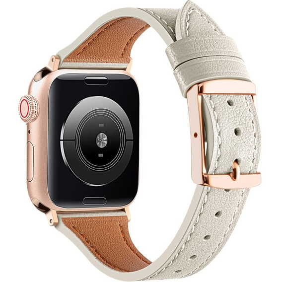 Кожаный ремешок для часов 1/2/3/4/5/6/7/8/SE 38/40/41mm, Beige
