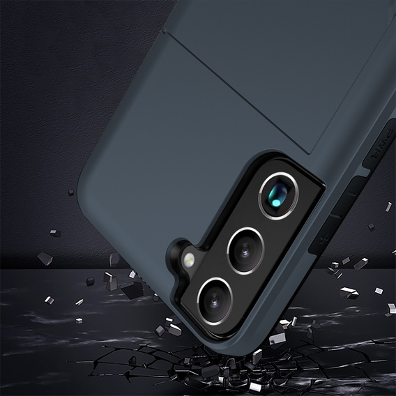 Чoхол до Samsung Galaxy S22, Sliding Card Holder, темно-синій