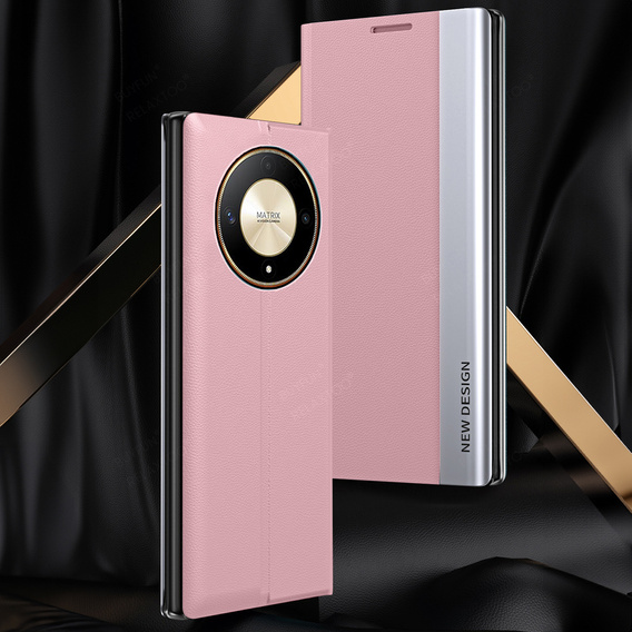 Откидной чехол для Honor Magic 6 Lite 5G, Side Magnetic, розовый