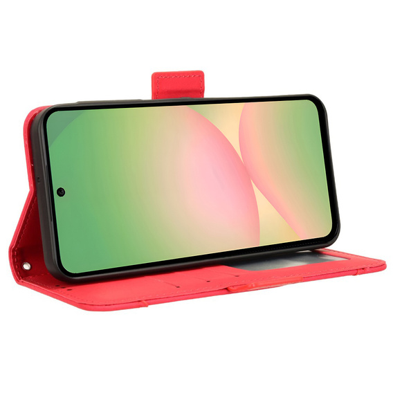 Откидной чехол для Samsung Galaxy A56, Card Slot, красный