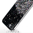 Чехол до Xiaomi Redmi 10, Glittery, чёрный