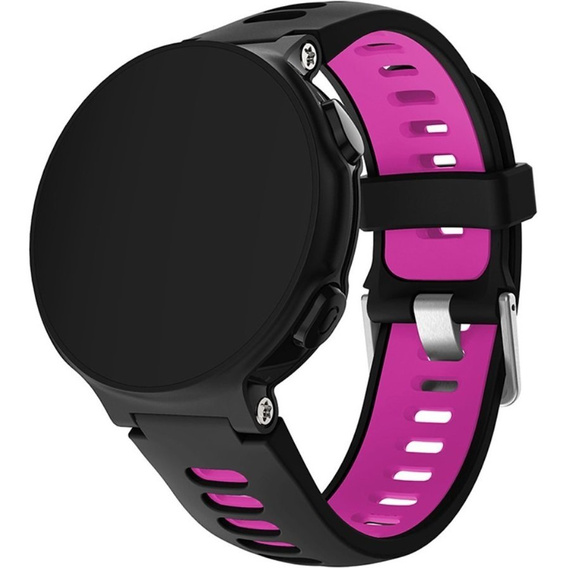Силіконовий ремінець для Garmin Forerunner 22mm, Black/Rose