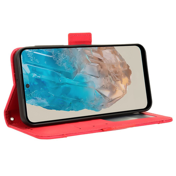 Футляр з клапаном для Samsung Galaxy M35, Card Slot, червоний