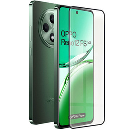 Закаленное стекло 3D для Oppo Reno 12FS / 12F, чёрная рама