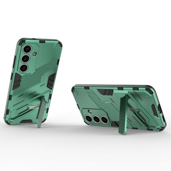 Чехол для Samsung Galaxy A56 5G, Military kickstand, зелёный