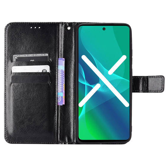 Футляр з клапаном для Realme GT Master, Crazy Horse Wallet, чорний