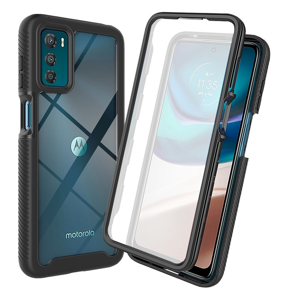 Чoхол Shockproof до Motorola Moto G42 4G, із захисним екраном, чорний