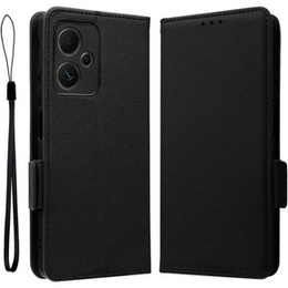 Чохол-книжка для Xiaomi Redmi Note 12 5G / POCO X5 5G, Wallet Litchi Magnet, чорний