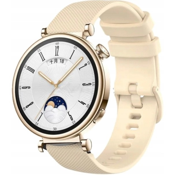 Силиконовый ремешок 18mm до Garmin Vivomove 3S / Vivoactive 4S, Beige